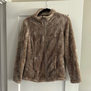 Fuzzy zip up jacket (worn once)
